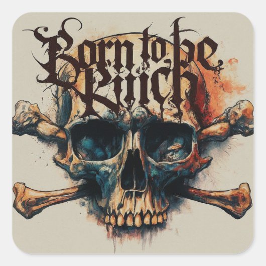 豊かなタトゥー スクエアシール (正面)