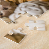 豊かなテディベアに囲まれたパグ ジグソーパズル (側面)