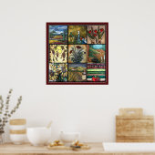 豊かなトスカーナのコラージュ ポスター (キッチン)