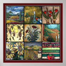 豊かなトスカーナのコラージュ