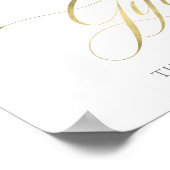 豊かなバラ |ピンクフローラ金ゴールドカードとギフト ポスター (角)