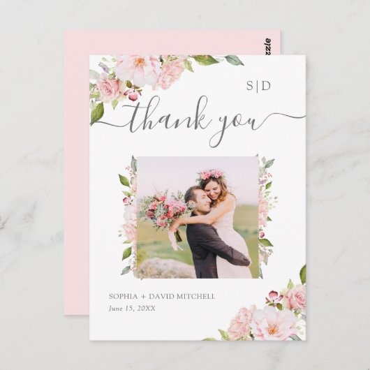 豊かなバラ |フローラ結婚の写真ありがとうございます ポストカード (正面/裏面)