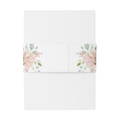 豊かなバラ |白の上にピンクの結婚花 招待状ベリーバンド (裏面例)