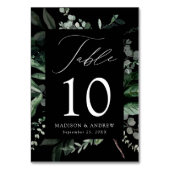 豊かなパーソナライズされた結婚緑 テーブルナンバー (裏面)