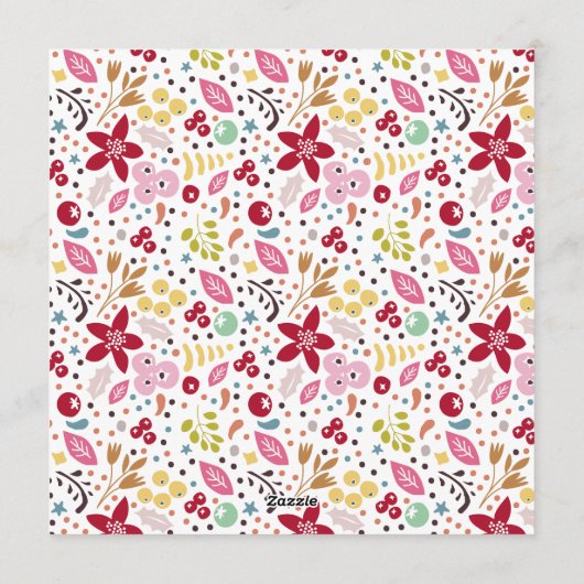 豊かなフローラハッピーニューイヤー文字 シーズンカード (裏面)