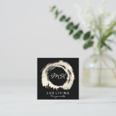 豊かなブラシ仕上げと街並み スクエア名刺 (スタンド正面)