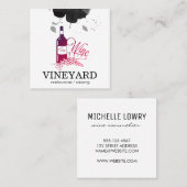 豊かなブラシ仕上げテクスチャーVinoワイン スクエア名刺 (正面/裏面)