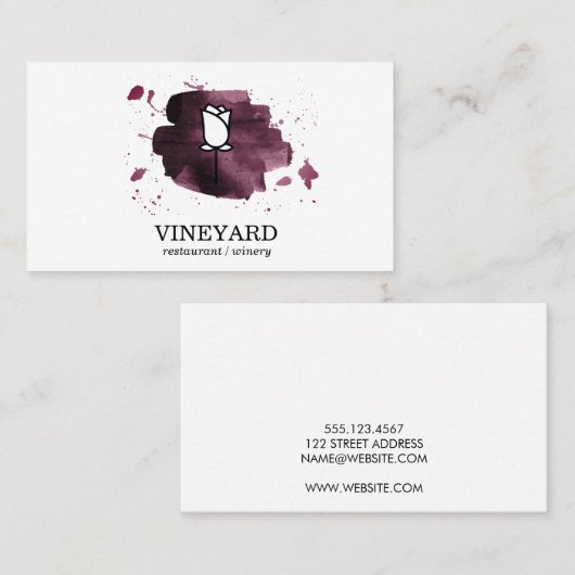 豊かなブラシ仕上げテクスチャ/バラ 名刺 (正面/裏面)