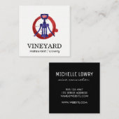 豊かなブラシ仕上げテクスチャ/ワインオープナー スクエア名刺 (正面/裏面)