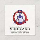 豊かなブラシ仕上げテクスチャ/ワインオープナー スクエア名刺 (正面)