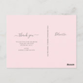 豊かなローズ | ウェディング フォト ありがとう ポストカード (裏面)