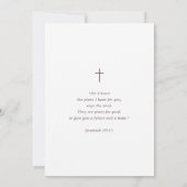 豊かなワイルドフラワーソフトウォーター色バプテスマ 招待状 (裏面)