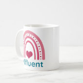 豊かなヴィバマゼンタボホレインボー コーヒーマグカップ (正面左)