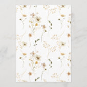 豊かな乾燥された野花パンパスボホ結婚ズ 招待状 (裏面)