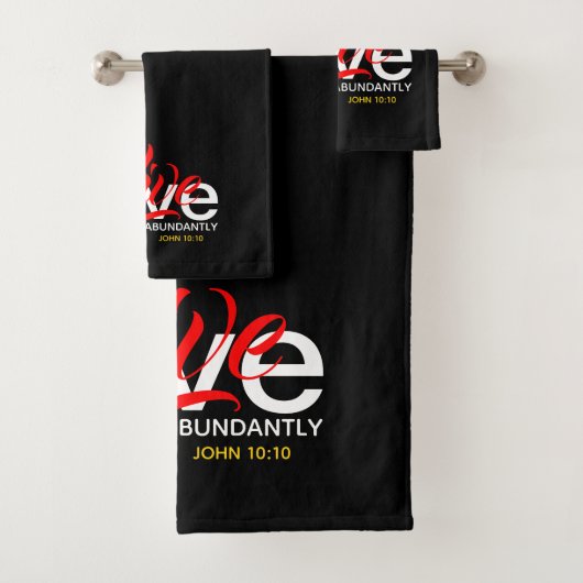 豊かな人生ヨハネ10:10クリスチャン感動的ス バスタオルセット (インサイチュ)
