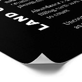 豊かな勇気付けられる詩の壁のポストの土地 ポスター (角)