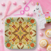 豊かな収穫の放射状アート ペーパープレート (パーティー)