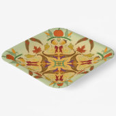 豊かな収穫の放射状アート ペーパープレート (傾斜あり)