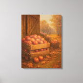 豊かな収穫を待つ - rustic harvest scene キャンバスプリント (正面)
