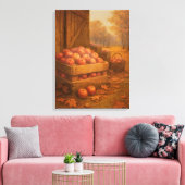 豊かな収穫を待つ - rustic harvest scene キャンバスプリント (インサイチュ (リビング))