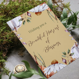 豊かな収穫感謝祭の水の色 ノートカード