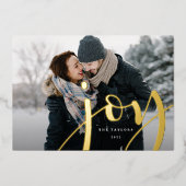 豊かな喜び |横向き写真 箔シーズンカード (正面)