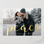 豊かな平和 |横向き写真 箔シーズンカード (正面)