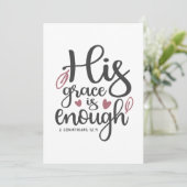 豊かな恵み – 2コリント12:9クリスチャン サンキューカード (スタンド正面)