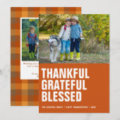 豊かな感謝の気持ちを伝える感謝祭の写真 シーズンカード (正面/裏面)