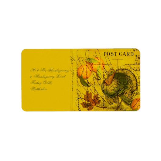 豊かな感謝祭 ラベル (正面)