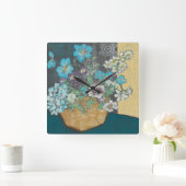 豊かな春I スクエア壁時計 (ホーム)