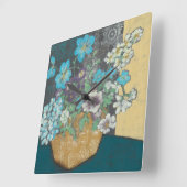 豊かな春I スクエア壁時計 (傾斜)