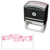 豊かな枝のクリスマス赤と白 セルフインキングスタンプ (インサイチュ)