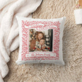 豊かな枝の写真赤と白クリスマス クッション (ブランケット)