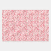 豊かな枝の写真赤と白クリスマス ラッピングペーパーシート (正面)