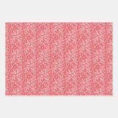 豊かな枝の写真赤と白クリスマス ラッピングペーパーシート (正面)