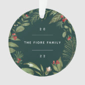 豊かな植物学 |写真パーソナライズされた オーナメント (正面)