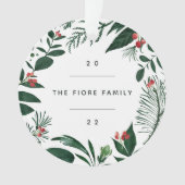 豊かな植物学 |写真パーソナライズされた オーナメント (正面)