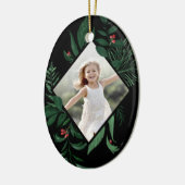 豊かな植物学 |幾何学的エレガント写真 セラミックオーナメント (左)