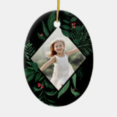 豊かな植物学 |幾何学的エレガント写真 セラミックオーナメント (正面)