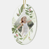 豊かな植物学 |幾何学的エレガント写真 セラミックオーナメント (左)