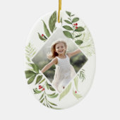豊かな植物学 |幾何学的エレガント写真 セラミックオーナメント (正面)