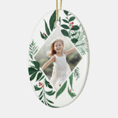 豊かな植物学 |幾何学的エレガント写真 セラミックオーナメント (左)