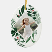 豊かな植物学 |幾何学的エレガント写真 セラミックオーナメント (正面)