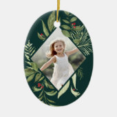 豊かな植物学 |幾何学的エレガント写真 セラミックオーナメント (正面)