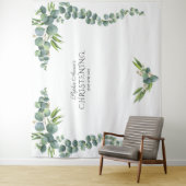 豊かな水彩画のユーカリの女の子の洗礼式小道具 タペストリー (インサイチュ)