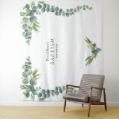 豊かな水彩画のユーカリの花の洗礼小道具 タペストリー (インサイチュ)