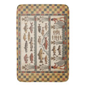 豊かな湿地: 古代エジプトの漁場の情景 バスマット (正面縦)