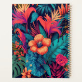 豊かな熱帯花の柄 プランナー手帳 (裏面)