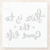 豊かな生活にここにあります ガラスコースター (裏面)